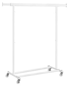 Suport pentru haine INEZ cu roți, max.90kg, 83,5x45x160cm, alb SongmicsHome