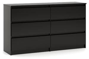 Comodă Linea 120 6S (negru). Promo -16%. 1158008