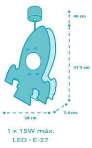 Lustră pentru copii Dalber 63357 ROCKET 1xE27/15W/230V