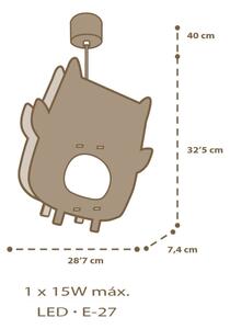 Lustră pentru copii Dalber 63397 OWL 1xE27/15W/230V