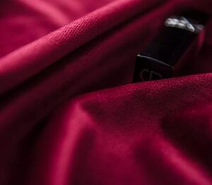 Draperie Catifea culoare Rosu, croita cu rejansa pentru sina sau galerie, carlige sina by SeReDesign