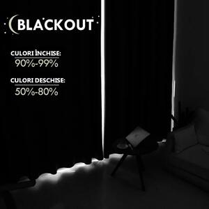 Draperie material tip Blackout culoare Crem croita cu rejansa pentru sina sau galerie, carlige sina by SeReDesign