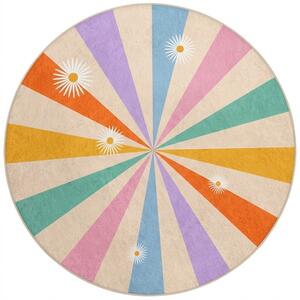 Covor pentru copii lavabil ø150 cm Rainbow Daisy – Mila Home