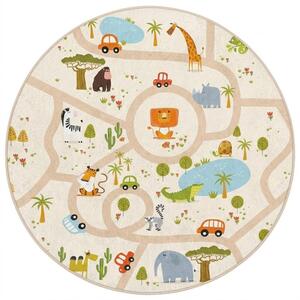 Covor de joacă pentru copii lavabil ø100 cm Savana Ride – Mila Home
