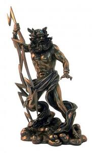 Statueta rasina si bronz Zeus