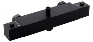 Erga Therm, baterie de duș termostatică de perete 150 mm, negru mat, ERG-YKA-BW.GB-THERM-BLK