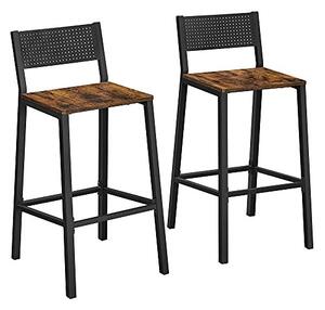 Scaun de bar, Vasagle, Negru , 43.1x50.7x97.2 cm