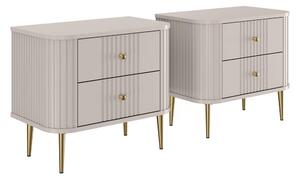 Set noptiera Vesper 56 cm - cashmir / picioare aurii
