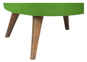 Taburet Buena Park, verde, lemn/material textil, 45x45x43 cm