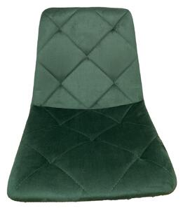Scaun K438, verde inchis/negru, stofa catifelata/metal, 45x50x86 cm