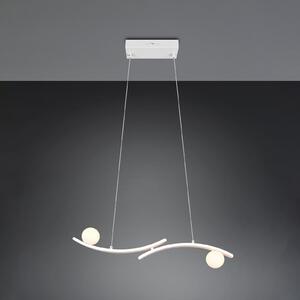 Trio Lighting Lampă suspendată LED Napoli, alb mat, lungime 82 cm, metal, CCT, reglabil, Alb, Camera de zi / sufragerie, Metal, Modern