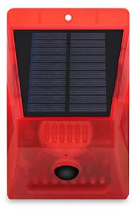 Lampa solara cu alarma pentru protectie cu senzor de miscare telecomanda rosie