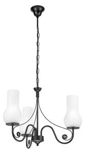 Lustră pe lanț Brilagi COTTAGE 3xE14/40W/230V negru/alb