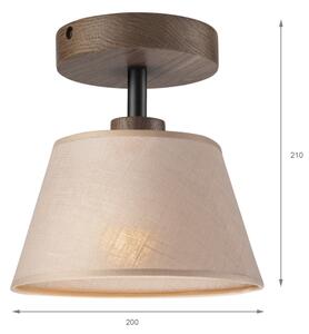 Lustră LED aplicată Brilagi ANTHONY 1xE14/60W/230V stejar nuc/bej