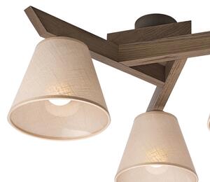 Brilagi - Lustră aplicată LED ANTHONY 3xE14/40W/230V stejar-nuc/bej