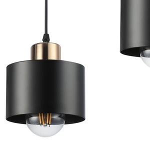 Lustră pe cablu 1xE27/35W/230V d. 12 cm negru/auriu