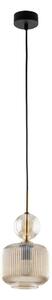 Pendul SOPHIA pe cablu 1xE14/10W/230V negru/bej fumuriu
