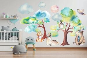 Autocolant de perete colorat pentru copii, în nuanțe delicate 120 x 240 cm