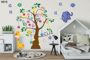 Autocolant de perete uimitor pentru copii Alphabet On Tree 100 x 100 cm