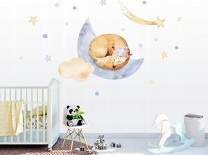 Autocolant pentru copii cu vulpe adormită 88 x 93 cm