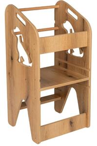 Ajutor de bucătărie pentru copii - turn de învățare sigur cu înălțime reglabilă medveď