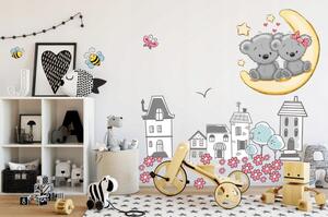 Autocolant decorativ pentru o camera copiilor - peisaj de basm 60 x 120 cm 80 x 160 cm