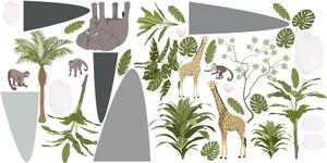 Autocolant de perete cu animale exotice 100 x 200 cm
