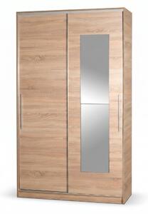 Dulap Haine Adore Elit Plus, 2 usi glisante cu oglinda, Sonoma, 120x207x52 cm