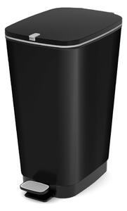 Coș de gunoi negru mat cu pedală din plastic 45 l Chic Bin – KIS