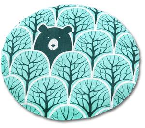 Perna anticolici cu samburi cirese,Kidizi Animals Mint, turcoaz, 19 cm