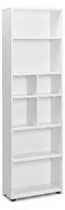 Biblioteca Adore White, 8 rafturi, Alb, 55x187x23 cm