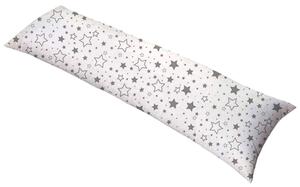 Perna pentru dormit lateral cu husa din bumbac detasabila 145x45 cm Kidizi Galaxy Grey