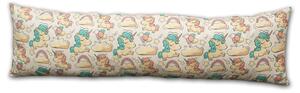 Perna pentru dormit lateral cu husa din bumbac detasabila 145x45 cm Kidizi Beige Unicorn