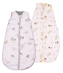 Set 2 saci de dormit copii de vara din muselina Kidizi Dragonfly Birdy 90 cm, 100% bumbac, 6-24 luni 0.5 TOG