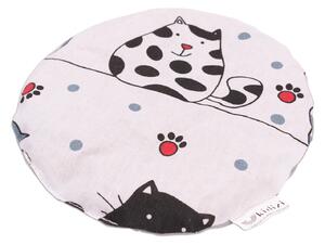 Perna anticolici cu samburi de cirese Kidizi Happy Kitten, gri, 19 cm