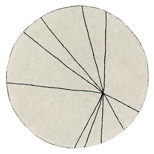 Covor crem lavabil/țesut manual rotund din bumbac ø 160 cm Trace Beige – Lorena Canals