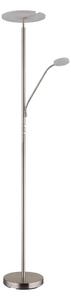 Globo 59093N - Lampă de podea LED dimabilă STANFORD 28W/230V + 5W 3000K crom mat