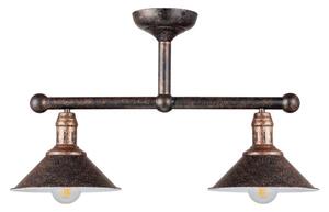 Brilagi - Lustră pe tijă FORGE 2xE27/60W/230V cupru/patină