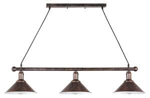 Brilagi - Lustru suspendat pe cablu FORGE 3xE27/60W/230V cupru/patină