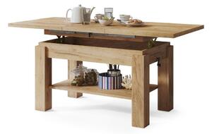 Măsuță de cafea extensibila Glendale 100Stejar Craft auriu, 6x7x11cm, PAL laminat, Unghiular