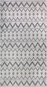 Covor tip traversă gri lavabil 80x200 cm Zig Zag – Vitaus