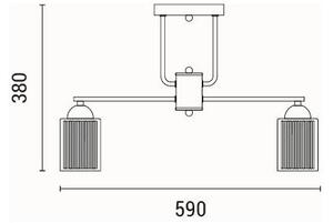 Lustră aplicată 5xE27/60W/230V