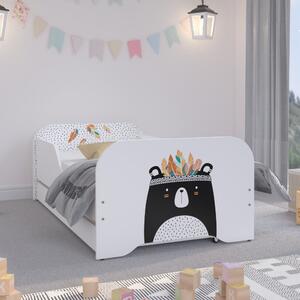 Pătuț pentru copii cu ursul care îl păzește pe micuț 160 x 80 cm
