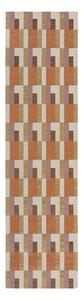 Covor tip traversă portocaliu/în culoare naturală 60x230 cm Riley Block Geo – Flair Rugs