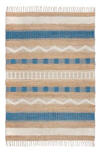 Covor albastru/în culoare naturală țesut manual din amestec de iută 120x170 cm Medina Jute – Flair Rugs