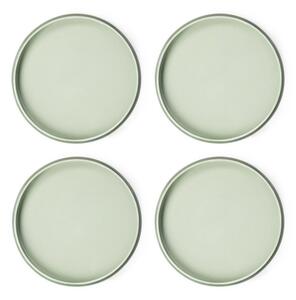Farfurii verzi 4 buc. din gresie ø 22 cm Aura Rondo – Bonami Selection