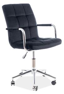 Scaun tapitat Q-022, negru, 40x51x87