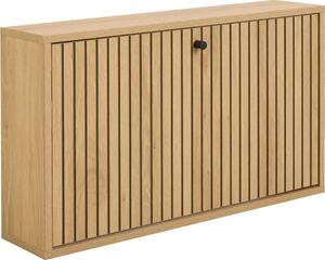 Pantofar în culoare naturală cu deschidere înclinată cu aspect de lemn de stejar 72x43x17 cm Albany – Actona
