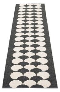 Covor tip traversă pentru interior și exterior negru/crem 70x250 cm Poppy Black Vanilla – Pappelina