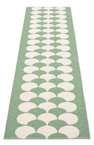 Covor tip traversă pentru interior și exterior verde/crem 70x250 cm Poppy Oregano – Pappelina